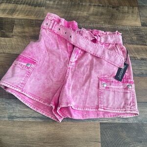 BLANK NYC | Small NWT Pink shorts with belt #tiedye